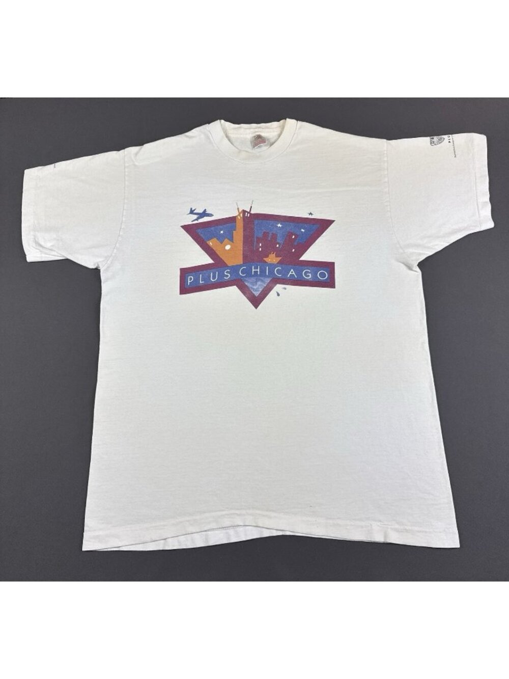 Rare Vintage 90s PLUS Chicago Liability Underwriting Society FOTL XL White Shirt